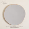 Image of Plato playo monastir gris borde natural 27 cm