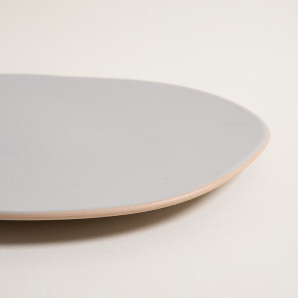 Plato playo monastir gris borde natural 27 cm