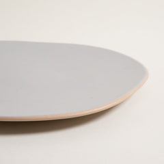 Plato playo monastir gris borde natural 27 cm