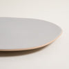 Image of Plato playo monastir gris borde natural 27 cm