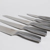 Image of Set por 5 cuchillos con taco imantado grey de acero inoxidable