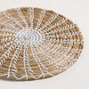 Image of CENTRO DE MESA REDONDO PLANO DE SEAGRASS CON BLANCO 35 CM