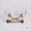 Image of Bowl de vidrio con base de acacia 3.6 L
