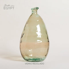 Jarron de vidrio reciclado amorfo fayun champagne
