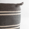 Image of Set x3 Canastos circulares de Yute Gris y Blanco con manija