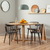 Image of Mesa redonda con tapa y base de madera de petiribi