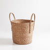 Image of Canasto alto circular de Yute con manijas largas