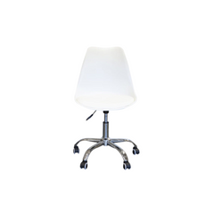 Silla Tulip con ruedas - Blanco