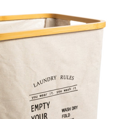 Cesto laundry rules cuadrado crudo