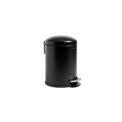 Tacho redondo de acero cierre soft negro mate