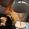 Image of Lampara de mesa de hierro pantalla hongo