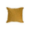 Image of Almohadón liso velvet con flecos