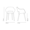 Image of Silla Frida Wood tapizada en lino con patas de madera