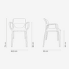 Image of Silla Smile de plástico apilable, con apoya brazos