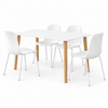 Image of Mesa Copenhague + 4 Sillas Aarhus - Blanca