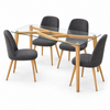 Image of Mesa Oslo + 4 Sillas Zoe - Gris