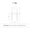 Image of Silla linea Rey de madera maciza de caucho