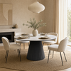 Image of Mesa Travertino redonda black