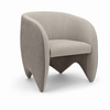 Image of Sillón Kent tapizado en tela con patas de hierro negro