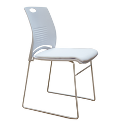 Silla Loise asiento tapizado con patas metálicas. Colores varios