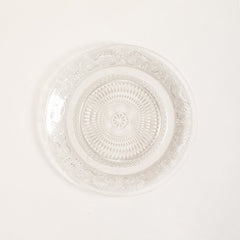 Plato playo de vidrio labrado