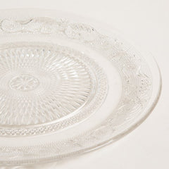 Plato playo de vidrio labrado