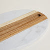 Image of Tabla macael marmol blanco y madera 30x20.5 cm