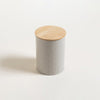 Image of LATA REDONDA TAPA BAMBOO GREY COFFEE 11,5X15,5 CM