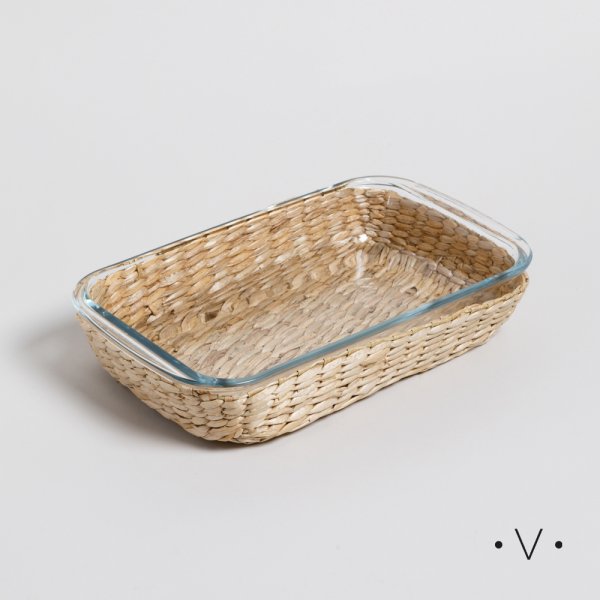 Fuente rectangular de borosilicato para horno