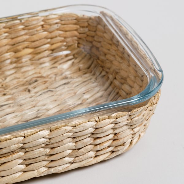 Fuente rectangular de borosilicato para horno