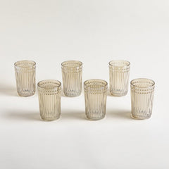 Set x 6 vasos altos de vidrio color champagne linea Cardiff