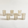 Image of Set x 6 vasos altos de vidrio color champagne linea Cardiff