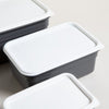 Image of Set x 3 recipientes de plastico gris con tapa