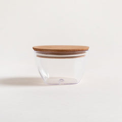 Recipiente cónico con tapa de madera