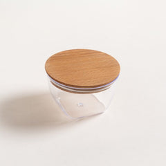 Recipiente cónico con tapa de madera