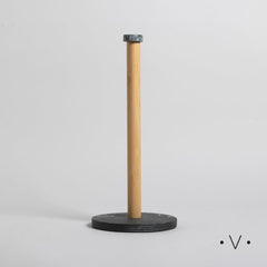 Porta rollo de bamboo black marble