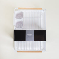 Escurridor de platos con porta utensilios