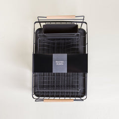 Escurridor de platos con porta utensilios