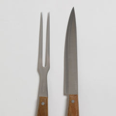 Set de asado acero inoxidable mango acacia