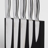 Image of Set por 5 cuchillos con taco imantado plateado