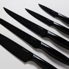 Image of Set por 5 cuchillos con taco imantado black de acero inoxidable