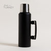 Image of TERMO CAMPING DE ACERO INOXIDABLE NEGRO CON ASA ABATIBLE 1500 ML