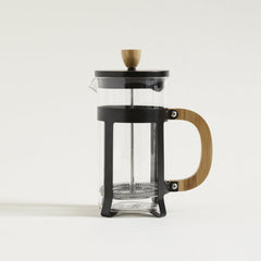 CAFETERA CON EMBOLO NEGRA Y BAMBOO 1000 ML