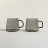 Image of Set x 2 mugs net grey borosilicato 350 ml