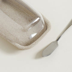 Mantequera y utensilio de base fibra de trigo