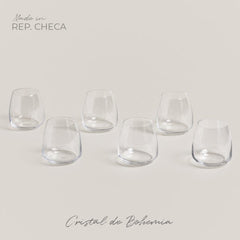 set x 6 vasos de cristal de bohemia anser 400 ml