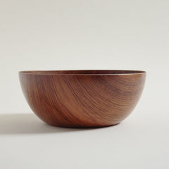 BOWL REDONDO DE PP SIMIL MADERA NOGAL 29,5X11,5 CM