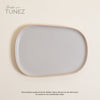 Image of PLATO PLAYO ZARZIS GRIS CON BORDE NATURAL 29X21 CM