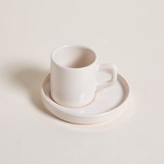 TAZA Y PLATO NET CREMA 110 ML