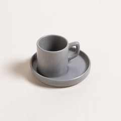 TAZA Y PLATO NET GRANITE 110 ML